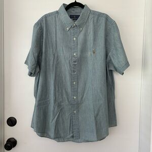 Polo short sleeve chambray shirt